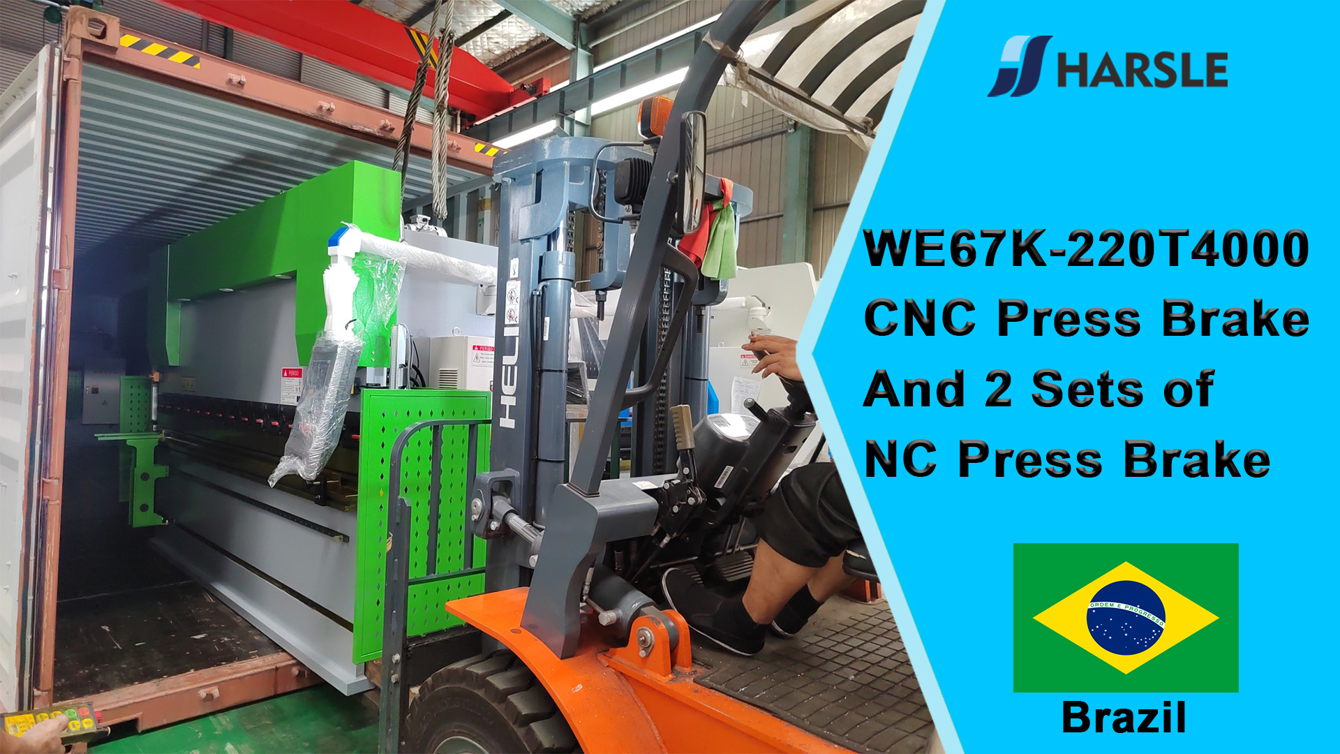 Brazil-WE67K-220T4000 CNC ohraňovací lis a 2 sady NC ohraňovacích lisů