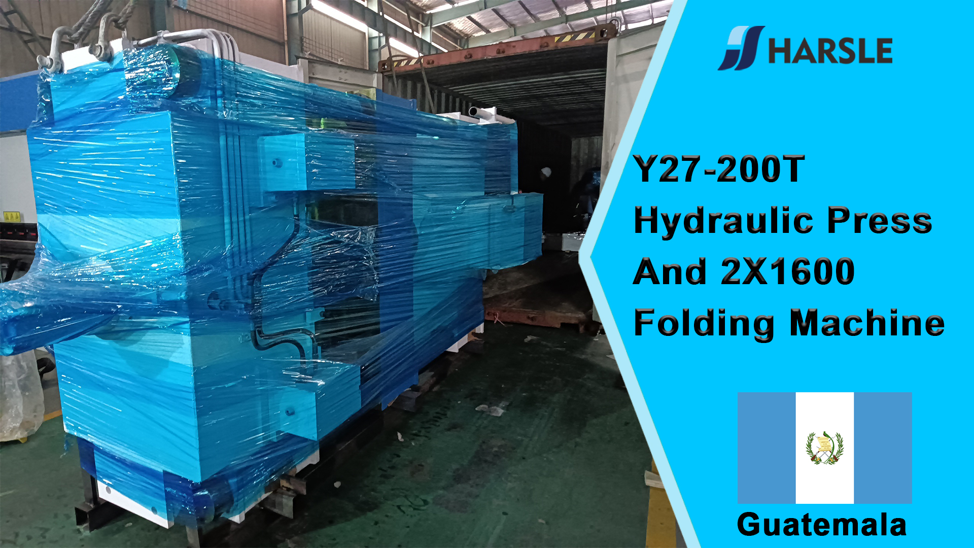 Hydraulický lis Guatemala-Y27-200T a skládací stroj 2X1600