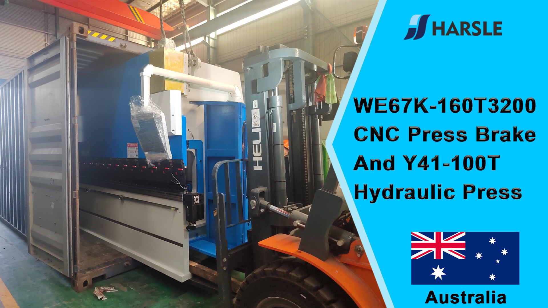 Austrálie-WE67K-160T3200 CNC ohraňovací lis a hydraulický lis Y41-100T