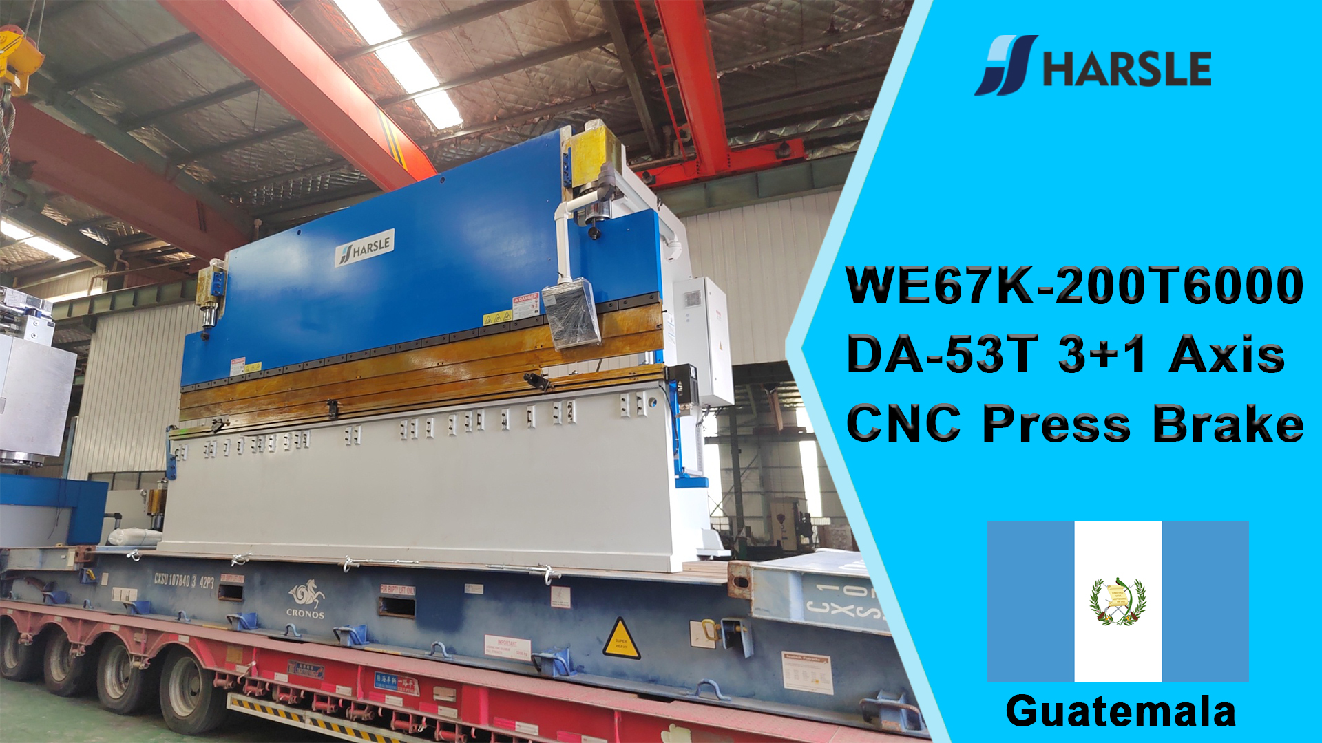 Guatemala-WE67K-200T6000 DA-53T 3+1 osý CNC ohraňovací lis