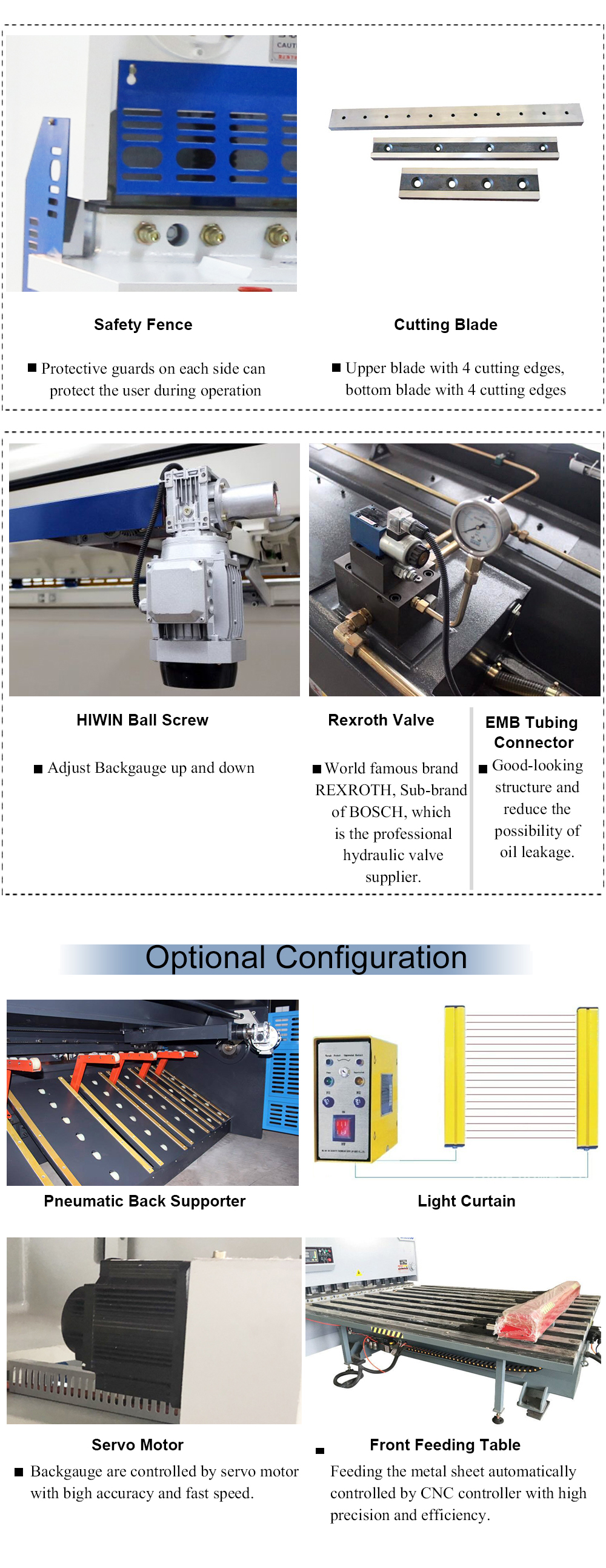 CNC hydraulické gilotinové nůžky