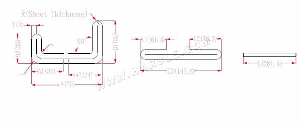 Diagram a vzorce výpočtu pro povolený ohyb