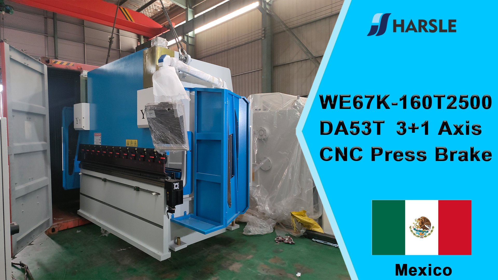 Mexiko-WE67K-160T2500 DA53T 3+1 osý CNC ohraňovací lis