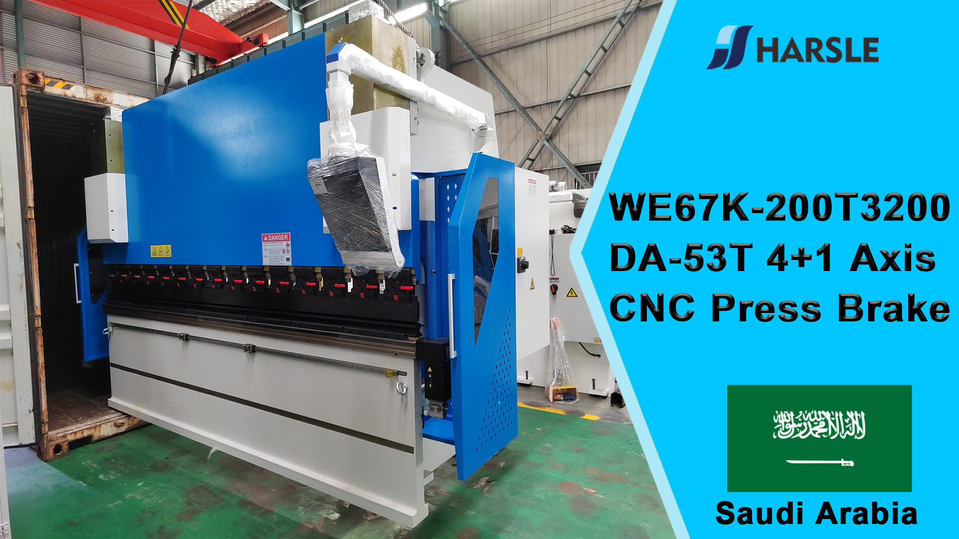 Saudská Arábie-WE67K-200T3200 DA-53T 4+1 osý CNC ohraňovací lis