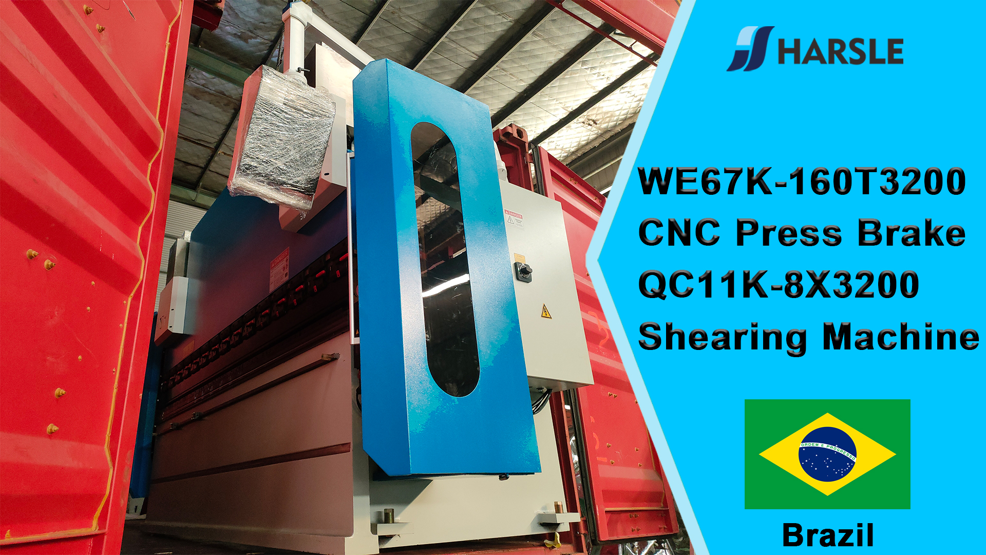 Brazil-WE67K-160T3200 CNC ohraňovací lis QC11K-8X3200 nůžky