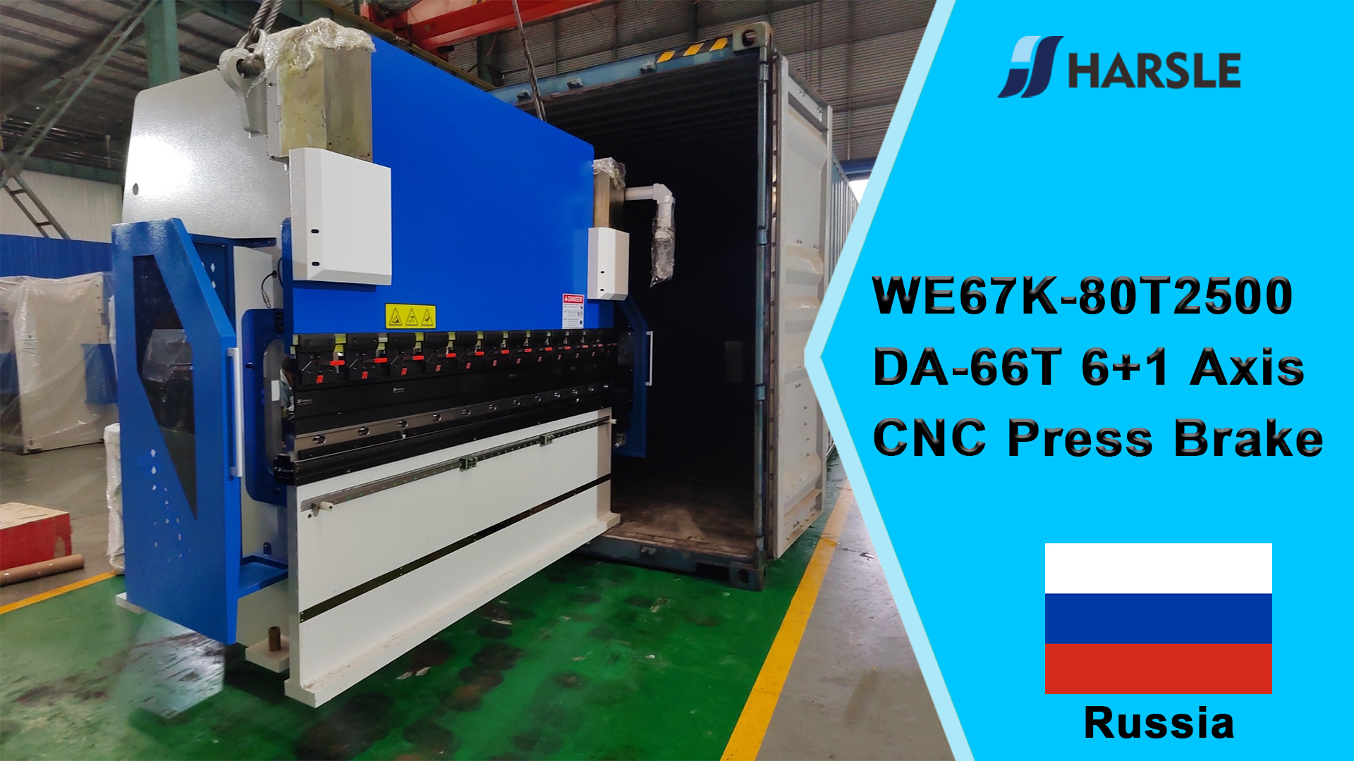 Rusko-WE67K-80T2500 DA-66T 6+1 osý CNC ohraňovací lis